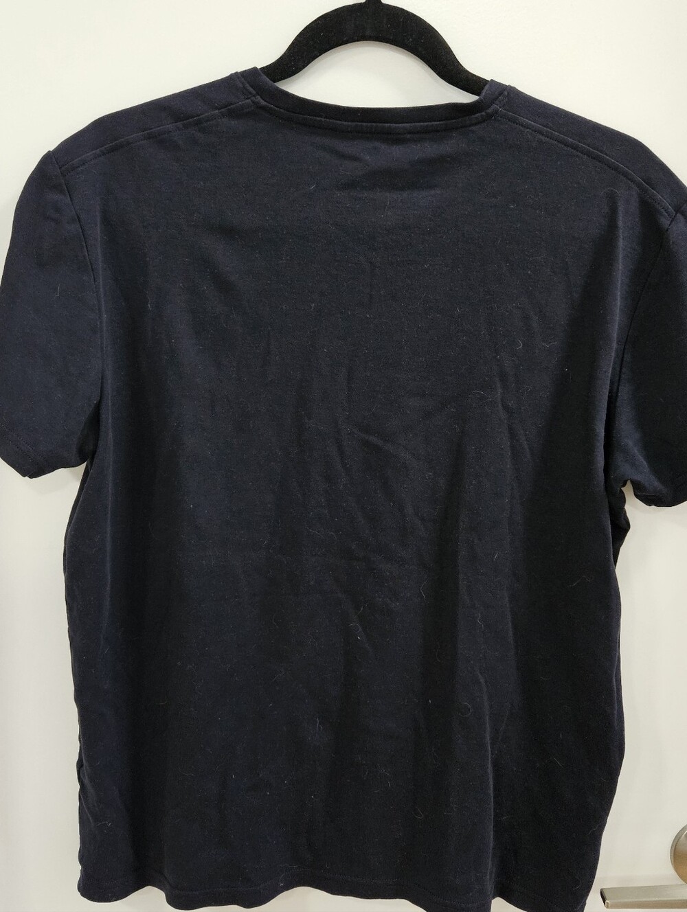 Massimo Dutti Men's Black Short-Sleeve Crew Neck Tee